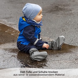 Zamboo Baby Rain Socks - Waterproof Cover / Mud Socks for Outdoors, Free from Harmful Substances (Oeko-Tex Standard 100 Tested), Machine Washable - Grey, charcoal