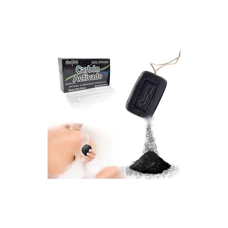 Jabon Artesanal Quita Puntos Negros Carbon Activado 100gr