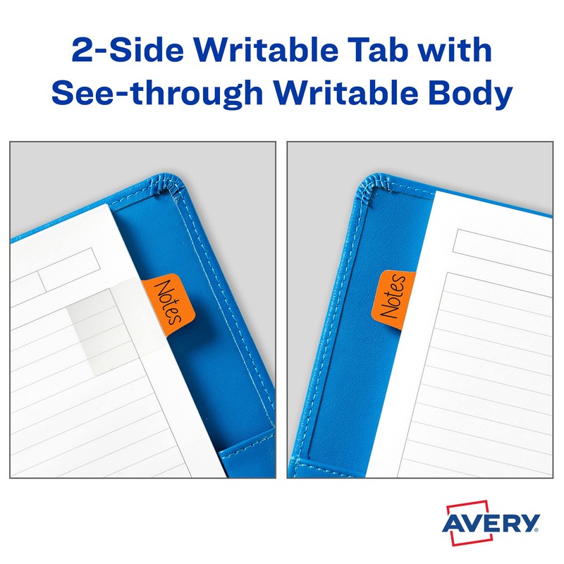 Avery Mini Ultra Tabs, 1" x 1.5", 2-Side Writable, Assorted