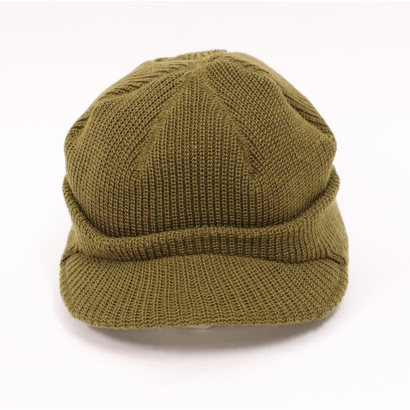 SESSLER Jeep Cap, 100% Wool, WW2 Replica, Knit Hat with