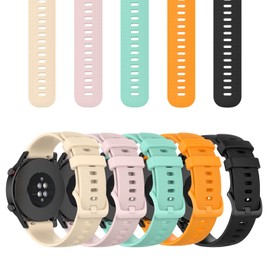 Watch Band intended for Coros APEX 42mm/PACE 2 Adjustable Quick Release Wristbands Strap Breathable Silicone Bands Replacement Wristbands for Coros APEX 42mm/PACE 2 for Women&Men Width: 20mm (All 5