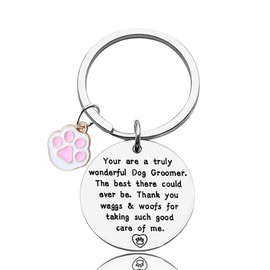 Dog Groomer Thank You Gifts for Dog Groomers Gifts for Women Men Dog Groomer Keyring Gift for Dog Groomer Birthday Retirement Gifts for Dog Lover Dog Grooming Gifts for Dog Groomer Keychain
