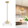 3-Light Adjustable Pendant Lights Kitchen Island, Gold Brushed Metal &
