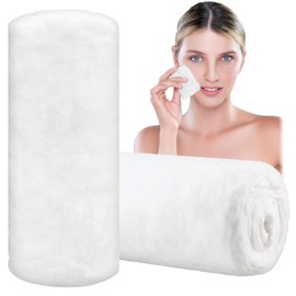 2 Rolls Cotton Roll for Cosmetic Application Product Removal 2.2 lb High Absorbent Soft Pure Cotton Ball Multipurpose Use for Makeup Remover Salon Beauty Baby Care