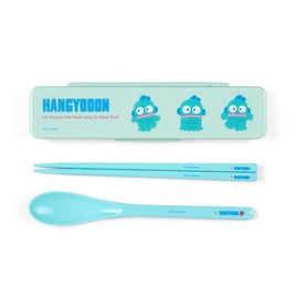 Sanrio 298425 SANRIO Chopsticks & Spoon Set, Hangyodon, Half Fish, HANGYODON 0.7 x 7.4 inches (1.8 x 18.8 x 4.7 cm), New Life, Lunch Goods, Character