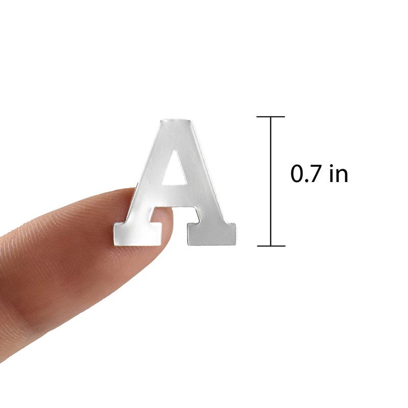 QQ&U 3 Sheets Foil Alphabet Silver Letter and Number Stickers