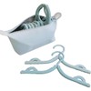 AIMALL 8 PCS Portable Folding Travel Clothes Hanger with Storage
