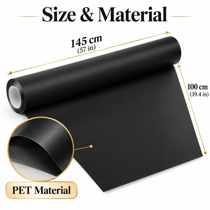 Blackout Window Film for Bedroom Privacy – Self-Adhesive Light Blocking