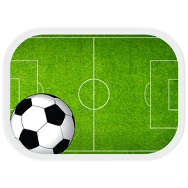 Mepal Lunch Box for Children - Bento Lunch Box - Football - Lunch Box with Bento Compartment & Fork - Meal Prep Box Clip Closure - BPA Free & Dishwasher Safe - 750 ml - Football Field