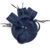 Coolwife Womens Fascinator Hat Sinamay Pillbox Flower Feather Tea Party