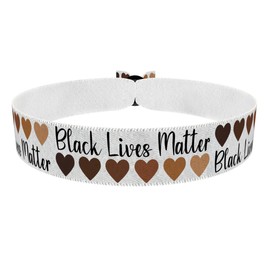 Black Lives Matter Schrift Stoffarmband - Satinarmband - Aktivismus-Armband - Unisex-Accessoire - Wasserfest & Langlebig - Geschenk für Aktivisten - Statement Schmuck