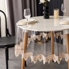 Mantel de vinilo transparente resistente al agua y al aceite