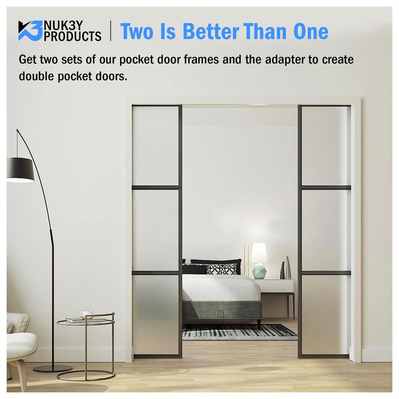 Nuk3y Pocket Door Frame Kit with Two-Way Soft Close for