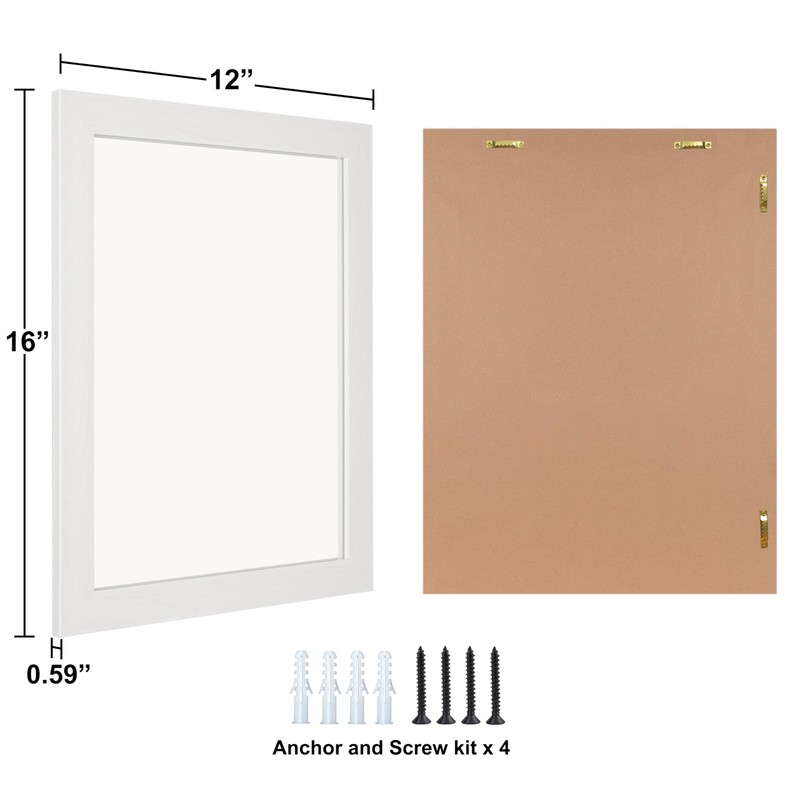 Ruomeng Wall Mirror Rectangle Decorative Mirror 12" x 16" for