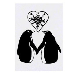 'Love Penguins' Temporary Tattoo - Water Resistant, Skin-Safe, Non-Toxic Transfer (TO00027644)