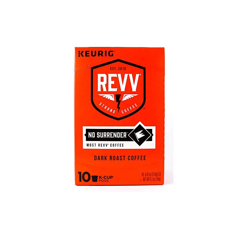 REVV No Surrender, Single-Serve Keurig K-Cup Pods, Dark Roast Coffee,