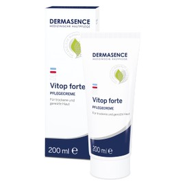 DERMASENCE Vitop Forte Care Cream - Skin Protective Basic Care for Dry and Neurodermatitis Prone Skin - Preventive Inflammation - with Active Complex of Färberwaid and Aloe Vera - 200 ml