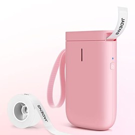 Label Maker Machine, D11 Portable Bluetooth Printer for Labeling, Home, Office, Organization, Mini Label Maker Machine with Tape, Multiple Templates Available for Phone, Handheld Labeler, Pink