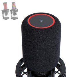 SUNMON QuadCast 2 Mic Pop Filter, Mic Windscreen Compatible with HyperX QuadCast 2 Microphone - Mic Foam Noise Reduction,Improved Sound Quality