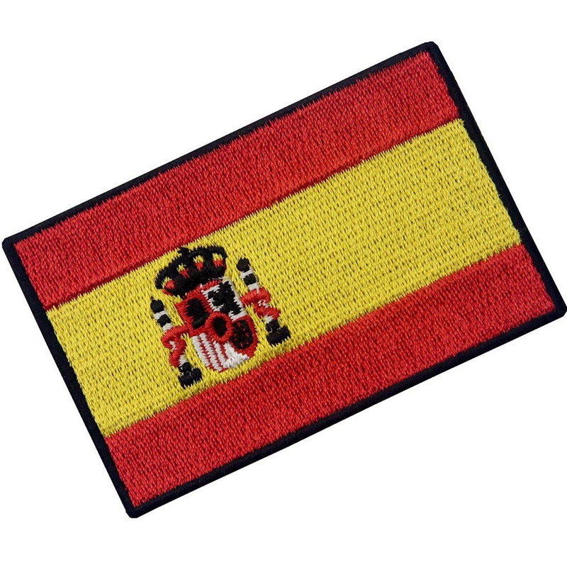 Spain Flag Embroidered Patch Spanish Iron On Sew On National