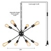 SineRise Plug-in Sputnik Chandeliers Black, 8 Lights Modern Sputnik Lighting