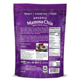 Mamma Chia Organic Seeds, White, 12 Ounce (Pack of 1). USDA Organic, Non-GMO, Vegan, Gluten Free, and Kosher.