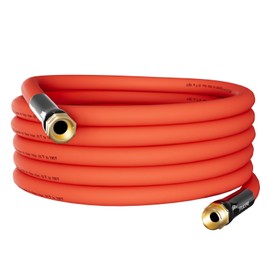 SPECILITE 3/4" Hot/Cold Garden Water Hose 25 ft, -50℉-190℉,Flexible & Lightweight With 3/4" Brass Fittings for Yard, Outdoor, Farm, Red