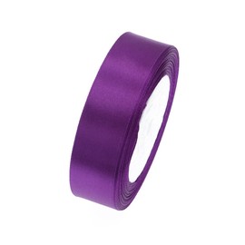 UORIBB Solid Color Satin Ribbon,1 Inch 25 Yards Fabric Ribbons for Gifts Wrapping,Wedding,Party,Hair,Crafts,Bow Making,DIY Decor Ornaments and Other Sewing Projects (Purple)