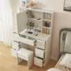 Vanity Desk with Mirror and Lights, Bedroom Makeup Desk and