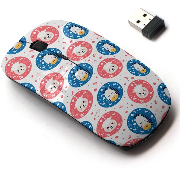 2.4G Wireless Mouse with Cute Pattern Design for All Laptops