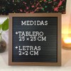 Pizarrón y Letrero Para Mensajes Color Madera con Letras y