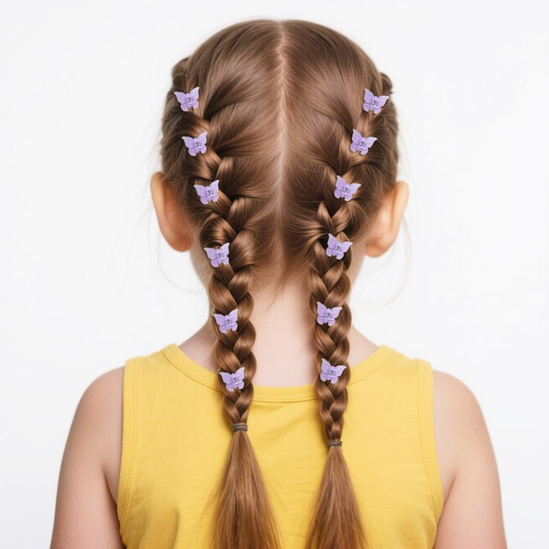 Mini Butterfly Hair Clips 20Pcs Tiny Glitter 90s Hair Claws