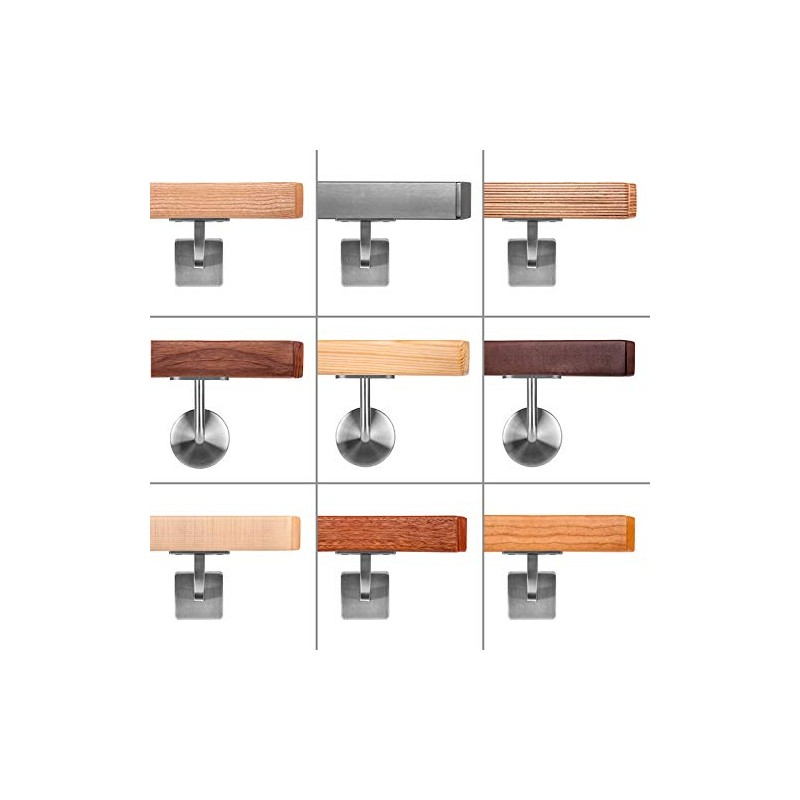 VKT Wooden Handrail 42 x 42 mm Wall Handrail German