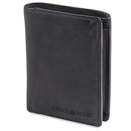 Greenburry Vintage Washed Leather Wallet 10 cm, Anthracite., One Size