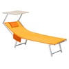 o-day Microfibre Beach Towel with Side Pockets, Inflatable Headrest, 190