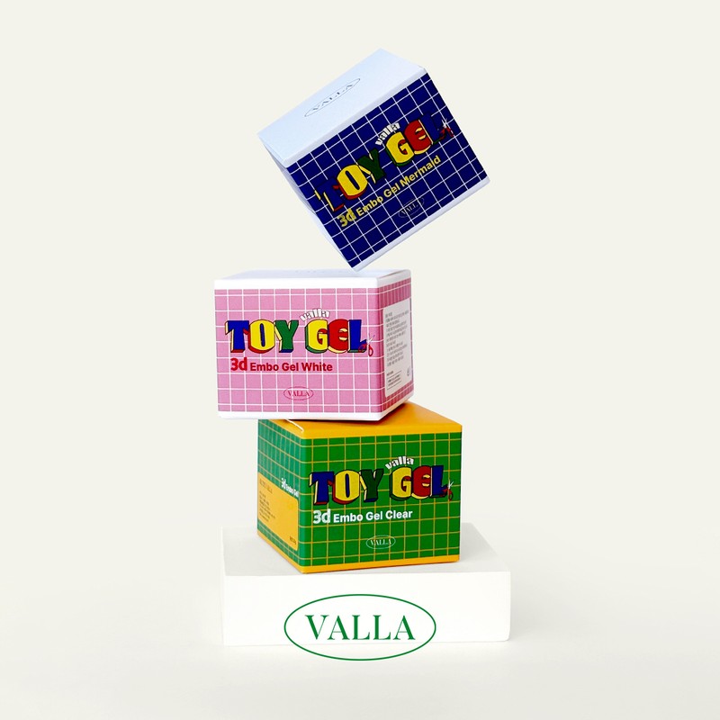 Balagel 3D Emboss Toy Gel White 20G+30 parts / 발라젤