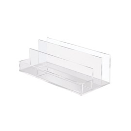 russell+hazel Acrylic Collator and Valet, Clear, 12.5” x 5.5” x 4”, 2 Filing Slots, 2 Trays, (31382)