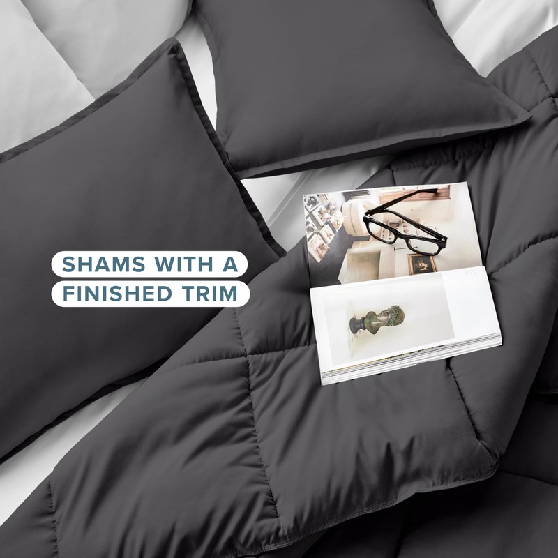 Bare Home Comforter Set - Full Size - Ultra-Soft -
