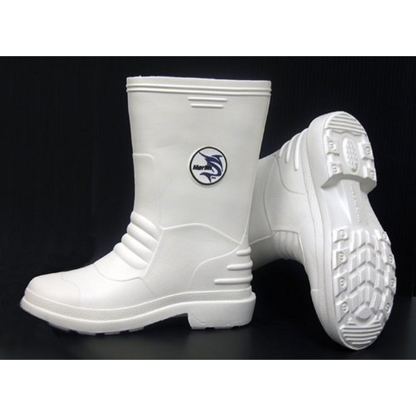Marlin White Rubber Boots Size: 12