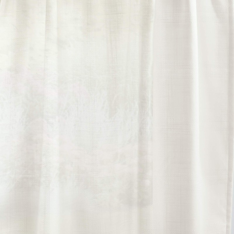 MARTHA STEWART Bedford Woven Plaid Window Curtain Valance and Tiers