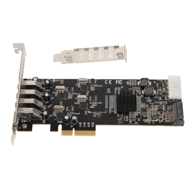 4 Port USB 3.0 PCIE Card 4 Dedicated 5Gbps Channels