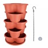 iMounTEK 5Tiers Stackable Planter Garden Tower Vertical Planter for Yard