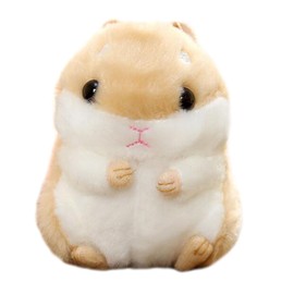 Cuddly Hamster - Muñeca de juguete de peluche suave, 4 pulgadas/10 cm, juguetes de peluche de mouse, el mejor regalo de cumpleaños para niños y bebés (caqui)