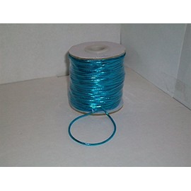 Turquoise Metallic Stretch Tinsel Cord 1.5mm X 50 Yards