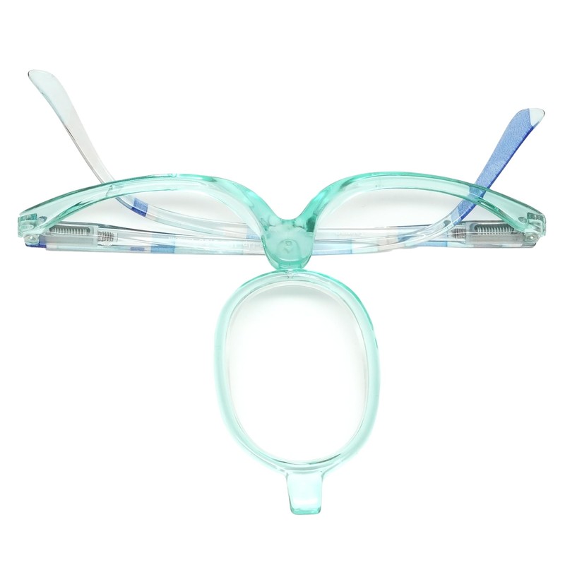 Calabria Flip Up Magnifying Makeup Reading Glasses +5.00 Olive Eye