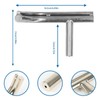 Lathe Tool Rest, 5/8 Inch Post Alloy Steel J Curved