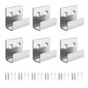 ZHIQIN 6 Pcs Silver Heavy Duty Hooks Ceramic Tile Brackets