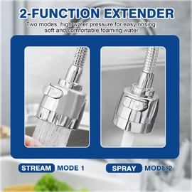 17cm Faucet Aerator, Faucet Extender, Faucet Aerator with Hose, Kitchen Faucet Extender, Faucet Attachment Extender for Kitchen, Sink Faucets