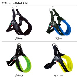 Tre Ponti Fibbia Adjustable Type Soft MESH Soft Mesh Adjustable Cushioning Breathable Harness for Dogs (LTP123) (No. 2, Black)