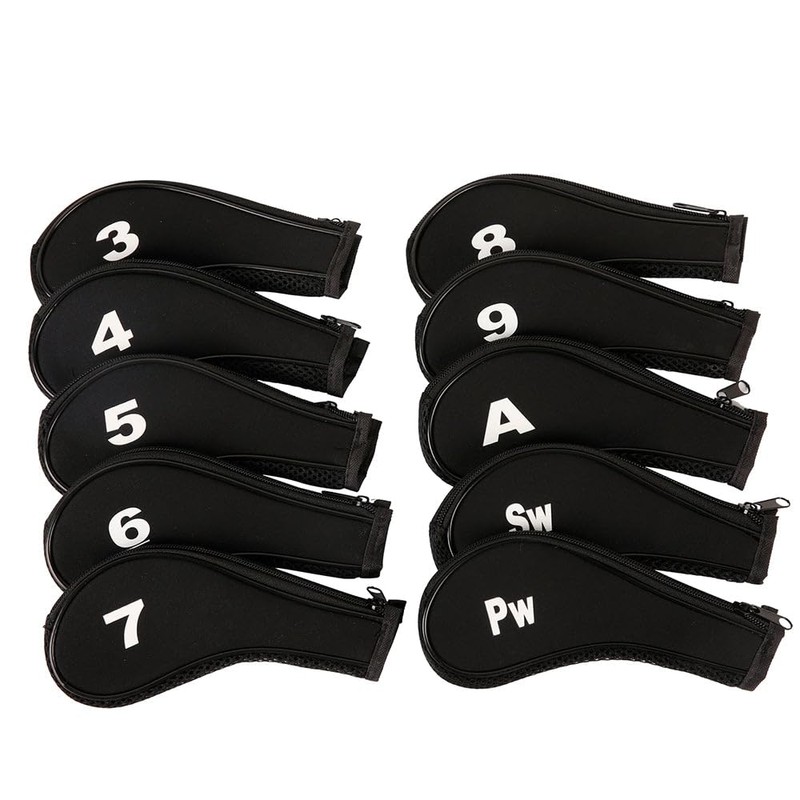 Golf Club Iron Head Covers 10 Piece Set Headcover Shaft